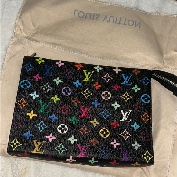 Louis Vuitton Black Cosmetic Bag Multicolor Monogram - Picture 1 of 12